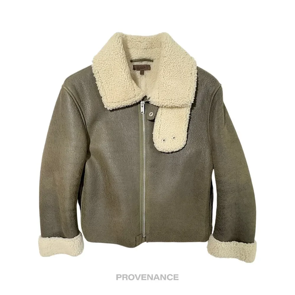 🔴 YEEZY SEASON 3 Shearling Bomber Jacket Coat - Olive S